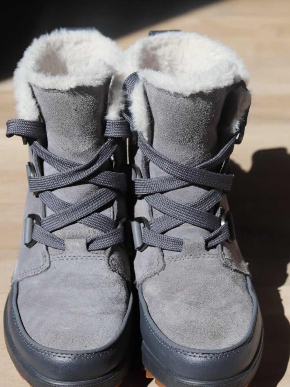 SOREL Explorer Waterproof Suede & Faux Fur Winter Boots Womans 7.5 - Picture 2 of 5